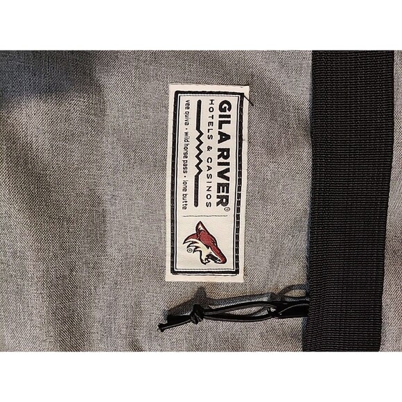 The GILA River Bag Co.  Gray Canvas Large 21"x13" Zipper Tote Bag NWOT - Picture 7 of 7